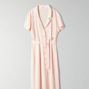 Aritzia Wilfred Button-up Shirt Dress - NWT XS Soft Blush Pink